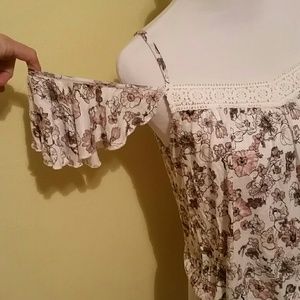 Aeropostale Spaghetti Strap Cold Shoulder Top